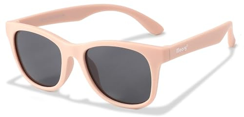 Maesy Gafas de Sol Niños 6-12 Años - Lentes Polarizadas UV400 Categoría 3 - Montura Flexible - Diseño Moderno, Seguras y Cómodas - Yuki, Rosa Claro