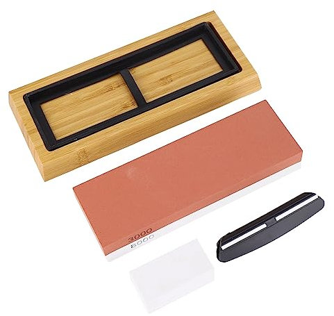 Afilado de Piedra Whetstonekitch Afilado S 3000 8000 Grito Rojo Blancos Dual -side Zates de Madera de Madera para el Restaurante del Hogar de la Cocina el Desbloqueo Excelencia en Nuestra