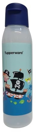 Tupperware to Go Eco 500 ml Eco Easy Flip Top vattenflaska EcoEasy lämplig för kolsyrade drycker, 500 ml (blå pirat)