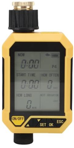 Temporizador de Rociadores Programables para Manguera de Jardín, Controlador de Riego Digital con Sensor de Lluvia, Manual y Riego Automático para Césped, Patio, Uso de Balcón