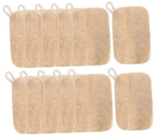 WOFASHPURET Esponjas De Lufa Para Lavar Platos 10 Unidades Tamaño Estándar Esponja Natural Biodegradable Multiusos Para Cocina y Hogar