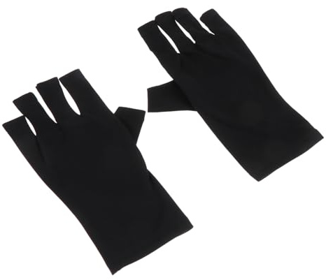 VALICLUD 2 Piezas Guantes Protección Uv Profesionales Para Manicura Guantes De Gel Para Uñas De Dedo Para Protección Piel Exteriores