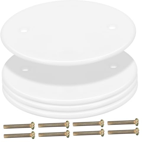 HORIALENCE 4 pezzi di copertura rotonda per soffitto copertura cieca per elettrico, facile installazione, design estetico per casa e ufficio