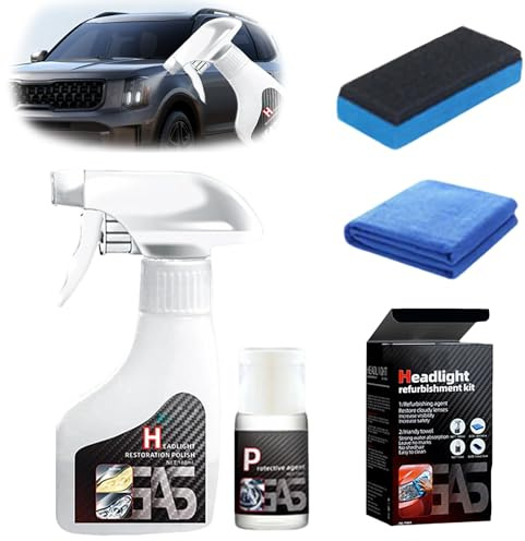Fodeuxp Automotive Headlamp Restoration Fluid Kit, 2025 New Headlight Restoration Kit, Multifunctional Car Headlight Polishing Repair Kit for All Vehicle Types (1 Set)
