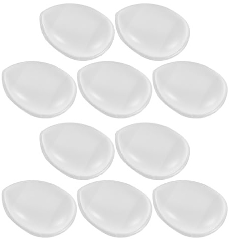 PACKOVE 10stücke Waschbare Mini Fingerquaste für Kosmetikpuder Transparente Silikon Puderquaste als Make-up-tool für Gesichtspuder und Highlighter