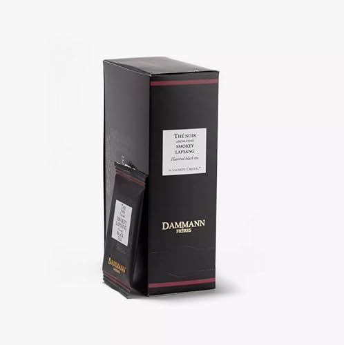 Dammann Smokey Lapsang - the noir arome fumee - Lapsang Souchong sain -24 sachets enveloppes