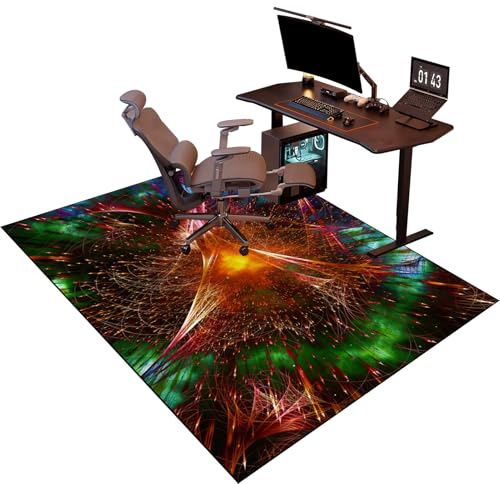 Cevgubn Alfombra Silla Gaming Antideslizante Alfombrilla para Silla de Oficina Gaming, Protector Suelo Silla Ruedas, Alfombrilla de Protección para Suelos Duros, Tapete Protector de Suelo 60 x 90 cm