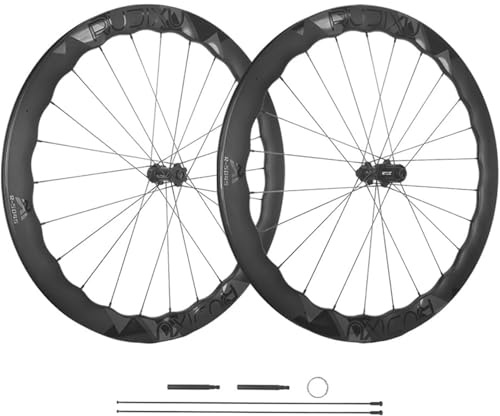 KUNYOS 700C/622 Mm Ultraleichter Carbon-Rennrad-Radsatz, Tubeless-Ready-Radsatz, 5045 Mm Wave-Felge, Center-Lock-Scheibenbremsen, Steckachsen-Keramiklager, 36T-Ratsche, HG/XDR,Hg