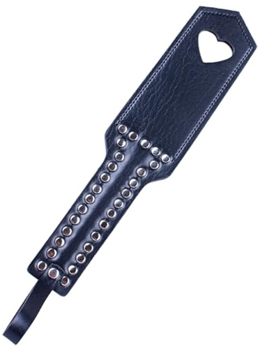 Herzförmig Peitsche Reitgerte für Sex Peitsche für Paare Flogger mit Nieten Hand-form Paddel für Erwachsene Domina Spiele BDSM Fetisch Leder Gerte Spanking Sexy Lederpeitsche Sklaven Kontrolle