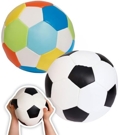 alldoro Softball Ø 18 cm, Schaumstoffball, Indoor & Outdoor, Spielzeug | ideal als Geschenk für Kinder, sorgt für Spielspaß, Extra weiche Schaumstoff-Fußbälle für Kinder ab 0 Jahren
