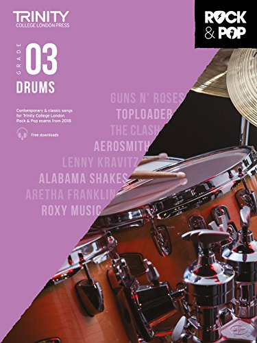 Trinity Rock & Pop Drums Grade 3 | Libro Spartiti Studenti Intermedi | Notazione Batteria Audio Online | Risorsa Didattica Insegnanti Allievi | Preparazione Esame Trinity College London Drum Book