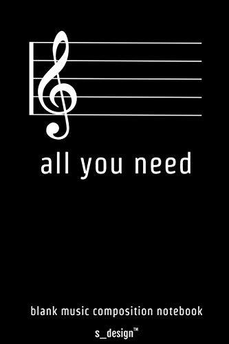 Musik Notizbuch Notenheft mit Kompositions-Papier zum Song-Schreiben / Song-Writing / Songtext Schreiben: (120 Seiten weisses blanko Noten-Papier)
