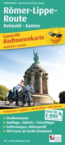 Publicpress Leporello Radtourenkarte Römer-Lippe-Route, Detmold, Xanten 1:50.000: Leporello Radtourenkarte mit Ausflugszielen, Einkehr- & ... 1:50000 (Leporello Radtourenkarte: LEP-RK)