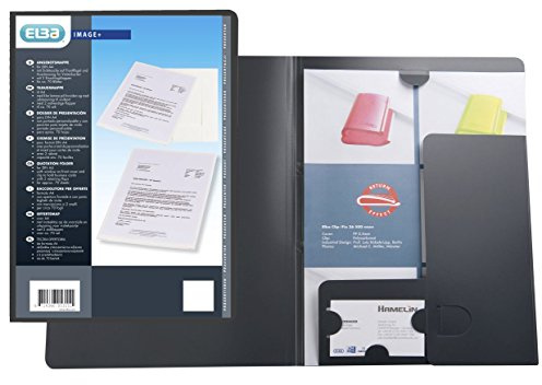 ELBA 100420932 erbjudande mapp 10-pack med visitkortshållare av plast antracit