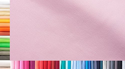 Tissu de côtes jersey XXL au mètre|double : 75cm de largeur|simple : 150cm de largeur|couleur : 25 Rose clair|1m de longueur|96% coton, 4% élasthanne|plus de 50 coloris au choix|jersey|1buy3