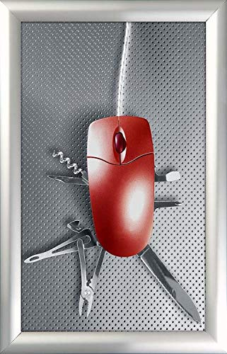 Alpina Manufacturing 17x22 Silver Aluminum Snap Frame 1.0 Profile, Wall Mounted