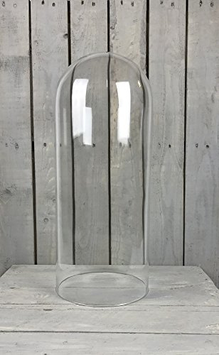 EMH Mundgeblasene Glasglocke, rund, handgefertigt, 60 x 25 cm
