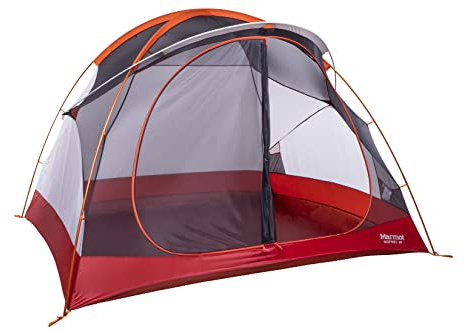 Marmot Midpines 6-Person Tent | Weather-Resistant and Durable, Red Sun/Picante
