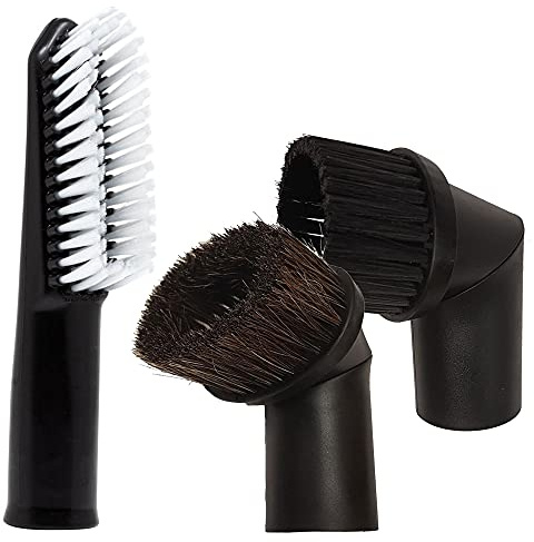 Universales Staubsaugerzubehör Düsen Set Staubsaugerpinsel universal Bürsten Fugendüse Staubpinsel 35 mm Polsterdüse Bodendüse Parkettdüse (1x Universalbürste + 2 Saugpinsel)