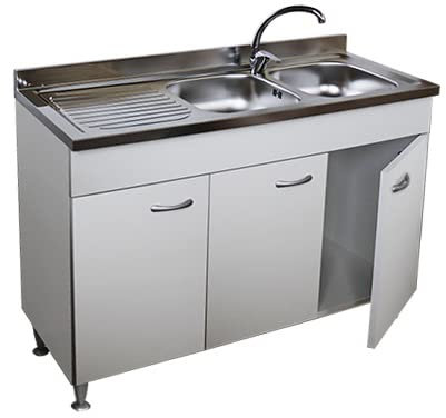 Arredobagno e Cucine Mobile Cucina sottolavello 3 sportelli per lavello Inox cm.120 (Non compreso)