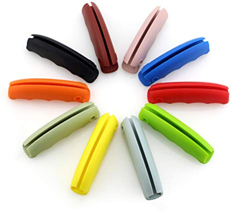 Alipis 6 Pcs Silicone Grocery Bag Holders with Comfortable Grip and Labor-saving Fish Shape Design, Sturdy Reusable Shopping Bag Carrier for Gifting and Shopping Random Color