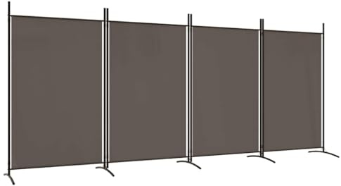 vidaXL Paravent 4-TLG. Raumtrenner Raumteiler Trennwand Umkleide Sichtschutz Spanische Wand Wohnzimmer Schlafzimmer Anthrazit 346x180cm Stoff
