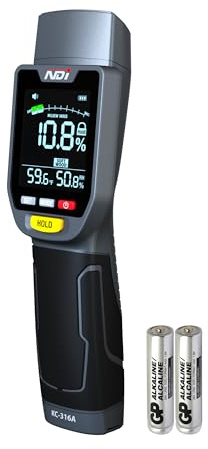 NDI 6 in 1 Non-invasive Moisture Meter Pinless Humidity Sensor Drywall/Gypsum Board/Cement Board/Cork/Hardwood/Mildew Index