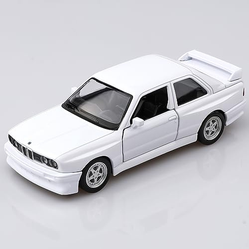 TOKAXI 1/36 Maßstab1987 BMW M3 Diecast Modellautos, Rückziehfahrzeuge BMW M3 Spielzeugautos, Autos Geschenke für Jungen und Mädchen (Weiß)