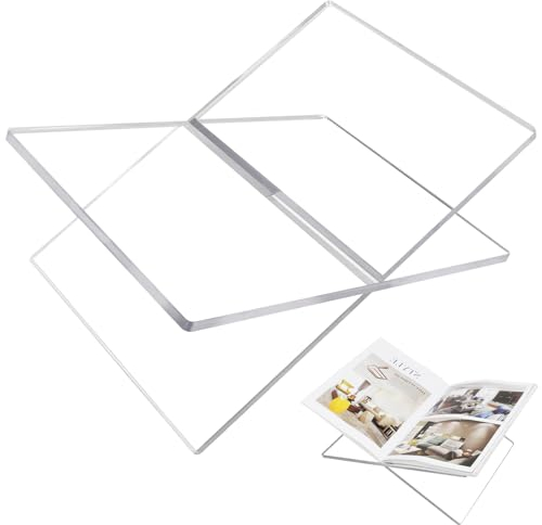LALAGO Acryl Buchständer, Transparent Kreuzrahmen Acryl Buchhalter, Luxus Plexiglas Leseständer,geeignet für Bibel,Lehrbücher und Zeitschriften