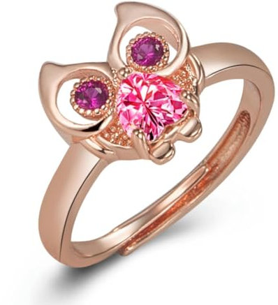 Gu Feng Niedliche süße Eule Ring Schmuck Set Adler Ohrstecker Ring weiblich