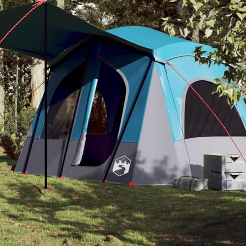 Homgoday Campingzelt 5 Personen Familienzelt Trekkingzelt Gartenzelt Festivalzelt Wasserdicht Zelt für Camping Reise Trekking Garten Blau Wasserdicht