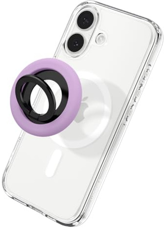Spigen Nano Pop MagFit Magnetic Phone Ring for MagSafe Stand Grip Holder | for iPhone 17 17e 16 15 14 13 Pro Max Air & MagSafe Cases for Samsung S26 S25 Pixelsnap Google Pixel 10 10a - Grape Purple