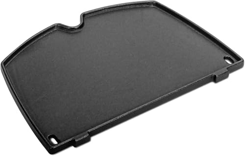 6558 Grillplatte Gusseisen for Weber Q100 Q120 Q1000 Q1200 Series Gasgrill Ersatzteile, 32 × 22cm Grillplatte Hochleistungsstruktur, Nicht Leicht Verformen, Geeignet zum Kochen und Grillen