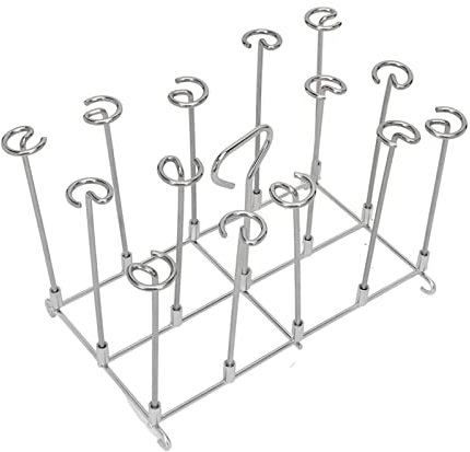 KIMISS Support de Brochette de Friteuse, Grille de Four en Acier Inoxydable Déshydratation de Grille Verticale Grille de Gril Verticale Déshydrateur Supports de Refroidissement Support