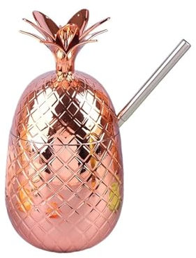 500 ml Ananasbecher, Kunststoff, Cocktail-Trinkbecher, Weinbecher, Bier, Ananas, Bar-Werkzeug (Messing)