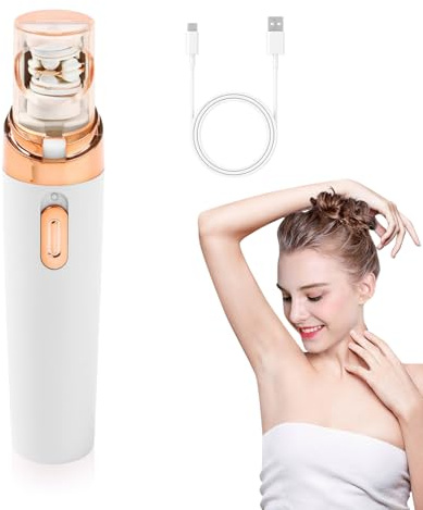 Mini Epilierer Für Frauen, Alles in Einem Epilierer Damen Gesicht, Kabelloser Rasierer Damen Mit LED-Licht Wasserdicht Nach IPX5, Epiliergeräte & Zubehör Für Gesicht, Achselhöhle, Bein, Arme (A)