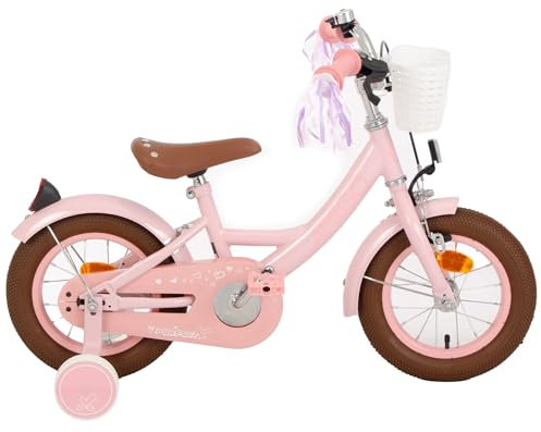 AMIGO Perfect - Kinderfahrrad Mädchen - 12 Zoll - Mit Rucktrittbremse und V-Brake und Stützräder - ab 3-4 Jahr - Rosa