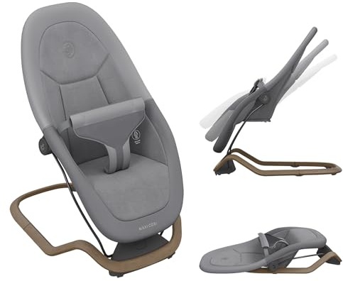 Maxi-Cosi Dove, Baby Bouncer, 0-3 Years, 0-15 kg, Lightweight Baby Bouncer, Foldable, Portable, Natural Bouncing, 3 Recline Positions, Eco Care 100% Recycled Fabrics, Elegance Graphite