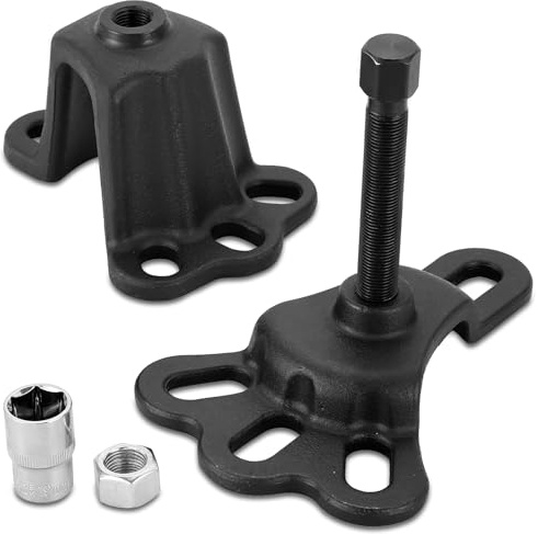 DASBET Universal Front Wheel Hub & Rear Axle Puller Set, Flange Type Bearing Remover Tool Kit for 3-3/4 to 5-1/2 IDs with 5/8-18 Forcing Bolt, Heavy Duty Automotive Hub Bearing Removal Tool