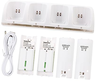 DIYEAH Caricabatteria Intelligente Slot Per Ricarica Simultanea Adattatore Per Batterie Ricaricabili Design e Per Telecomandi