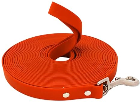 Lange Hundeleine aus PVC, für Katzen, Bonbonfarben, für den Außenbereich, kurz, Blau, Rot, Gelb (Orange, 3 m)