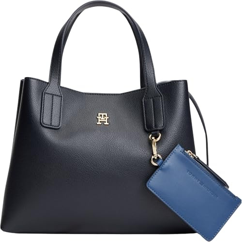 Tommy Hilfiger Th Icon Mini Satchel AW0aw18722 Schulranzen für Damen, Blau (Space Blue), Einheitsgröße