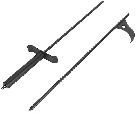 Feuerstelle-Schürhaken, Kamin-Schürhaken, Camping-Feuer-Schürhaken, 40 Zoll, robust, rostfrei, massiver Stahl-Kamin-Schürhaken für den Innen- und Außenbereich, Feuerstellen,