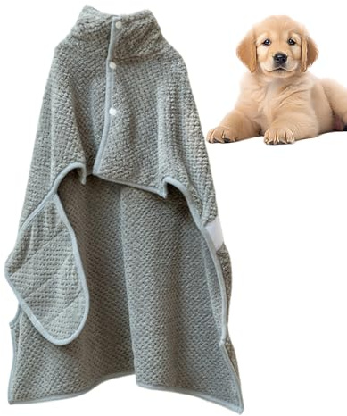 Albornoz para Perros, Secado rápido, Mantiene el Calor, Toalla de baño para Perro, para Cachorros, Clima frío, Playa, Piscina, hogar, Viajes, baño, natación