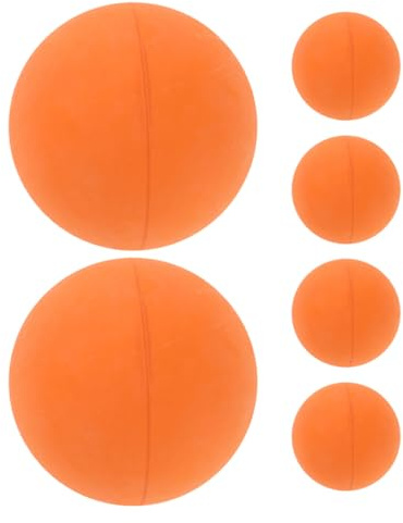 BUGUUYO 6 Balones de Squash de Goma Naranja Mini Balón Hueco de Alto Rebote para Entrenamiento de Reacción Pelota Ligera y Portátil Adecuado para Entrenamiento Interior y Exterior