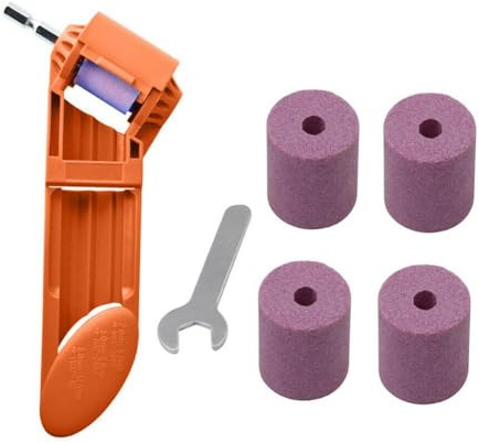 Wodsty Portable Drill Bit Sharpener Tool with Corundum Grinding Wheel for Iron Drills, Electric Drill Powered, 185mm