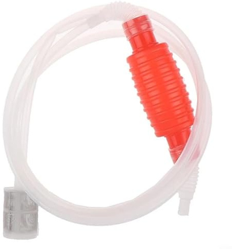 Siphon Changeur d'eau manuel avec pompe manuelle et filtre, tuyau en silicone de qualité alimentaire pour aquarium, aquarium et transfert d'eau domestique