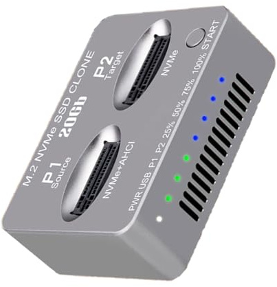 Gissroys NVMe States Disk Dock AHCI Cloner USB3.2 20G Clone USB C to NVME Docking Station Mobile Hard Drives Mobile Hard Drives