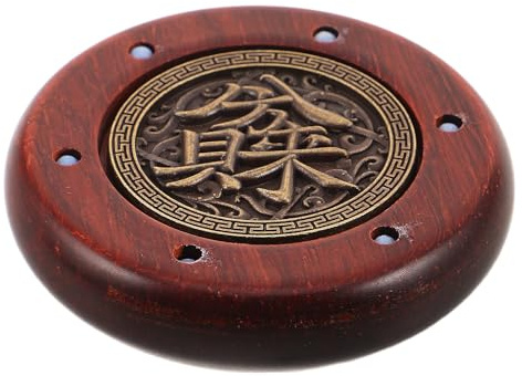 FOYTOKI Juguete Giratorio de Mano Estilo Platillo Volante para Aliviar el Estrés y Meditación, Hecho de Sándalo y Latón, Adecuado para Oficina y Hogar