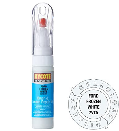 Hycote Brush and Scratch Repair Nib Touch Up Paint, Ford Frozen White, 12.5 ml